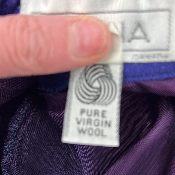 Selina blue woolen fitted collared dress size 6 - Picture 12 of 14